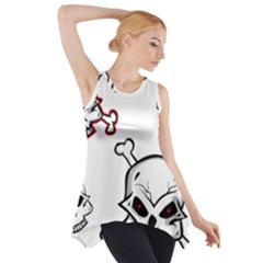 Illustration Vector Skull Side Drop Tank Tunic by Mariart