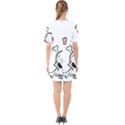 Illustration Vector Skull Sixties Short Sleeve Mini Dress View2