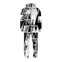 Gray Triangle Puzzle Hooded Jumpsuit (kids) by Mariart
