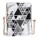 Gray Triangle Puzzle Drawstring Bag (Large) View2