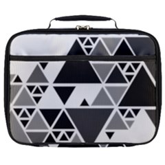 Gray Triangle Puzzle Full Print Lunch Bag by Mariart