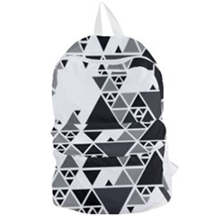 Gray Triangle Puzzle Foldable Lightweight Backpack by Mariart