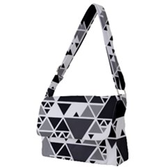 Gray Triangle Puzzle Full Print Messenger Bag