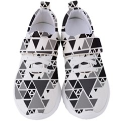 Gray Triangle Puzzle Women s Velcro Strap Shoes