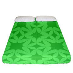 Green Magenta Wallpaper Seamless Pattern Fitted Sheet (queen Size)