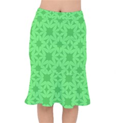 Green Magenta Wallpaper Seamless Pattern Mermaid Skirt