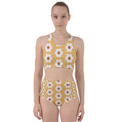 Hexagon Honeycomb Racer Back Bikini Set by Mariart