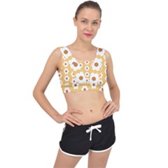 Hexagon Honeycomb V-back Sports Bra by Mariart