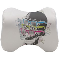 Illustration Skull Rainbow Head Support Cushion by Mariart