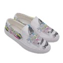 Illustration Skull Rainbow Women s Canvas Slip Ons View3