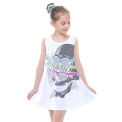 Illustration Skull Rainbow Kids  Summer Dress by Mariart