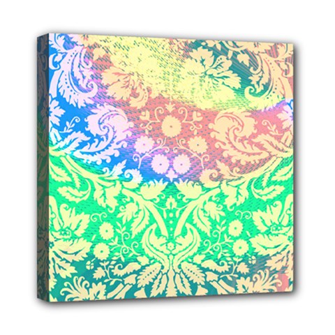 Hippie Fabric Background Tie Dye Mini Canvas 8  X 8  (stretched) by Mariart