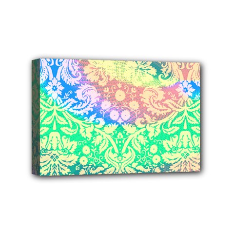 Hippie Fabric Background Tie Dye Mini Canvas 6  X 4  (stretched) by Mariart