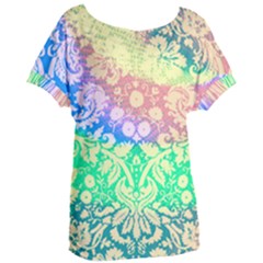 Hippie Fabric Background Tie Dye Women s Oversized Tee