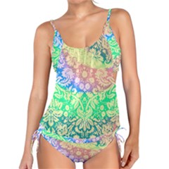 Hippie Fabric Background Tie Dye Tankini Set