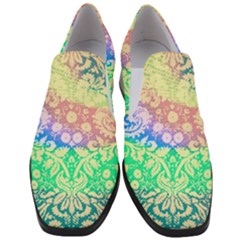 Hippie Fabric Background Tie Dye Slip On Heel Loafers