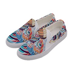 Goat Sheep Ethnic Women s Canvas Slip Ons by Mariart