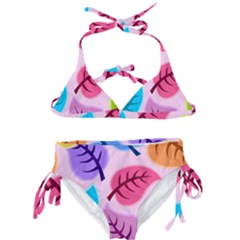 Leaves Background Beautiful Kids  Classic Bikini Set