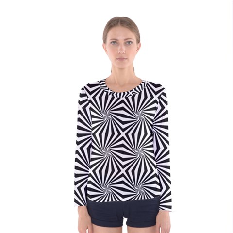 Line Stripe Pattern Women s Long Sleeve Tee by Mariart