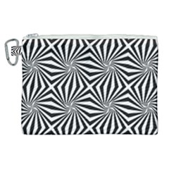 Line Stripe Pattern Canvas Cosmetic Bag (xl)