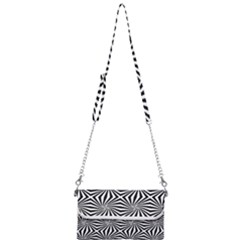 Line Stripe Pattern Mini Crossbody Handbag