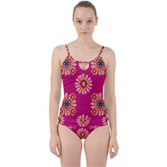 Morroco Tile Traditional Cut Out Top Tankini Set by Mariart
