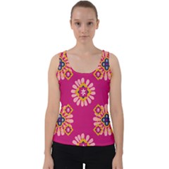 Morroco Tile Traditional Velvet Tank Top by Mariart