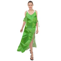 Mosaic Tile Geometrical Abstract Maxi Chiffon Cover Up Dress