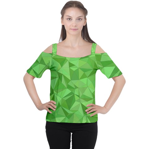 Mosaic Tile Geometrical Abstract Cutout Shoulder Tee by Mariart