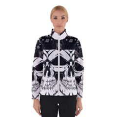 Kerchief Human Skull Winter Jacket by Mariart