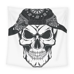 Kerchief Human Skull Square Tapestry (large) by Mariart