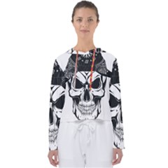 Kerchief Human Skull Women s Slouchy Sweat