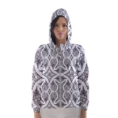 Mandala Line Art Hooded Windbreaker (women)