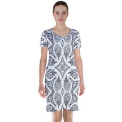 Mandala Line Art Short Sleeve Nightdress