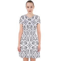 Mandala Line Art Adorable In Chiffon Dress by Mariart