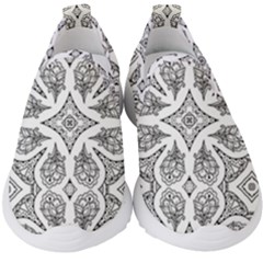 Mandala Line Art Kids  Slip On Sneakers by Mariart