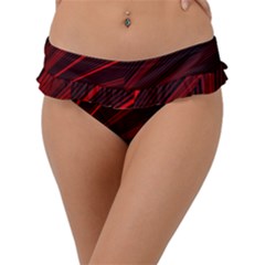 Line Geometric Red Object Tinker Frill Bikini Bottom by Mariart