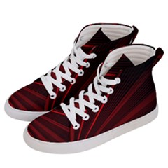 Line Geometric Red Object Tinker Men s Hi-top Skate Sneakers by Mariart