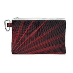 Line Geometric Red Object Tinker Canvas Cosmetic Bag (large)