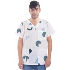 Shape Vector Triangle Men s V-neck Scrub Top