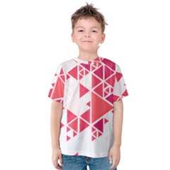 Red Triangle Pattern Kids  Cotton Tee