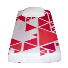 Red Triangle Pattern Fitted Sheet (single Size)