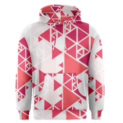 Red Triangle Pattern Men s Pullover Hoodie