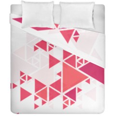 Red Triangle Pattern Duvet Cover Double Side (california King Size) by Mariart