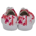 Red Triangle Pattern Kids  Low Top Canvas Sneakers View4