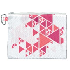 Red Triangle Pattern Canvas Cosmetic Bag (xxl) by Mariart