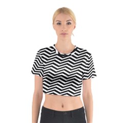 Zigzag Chevron Cotton Crop Top by Mariart