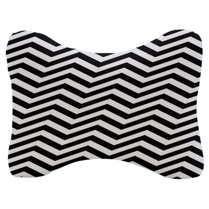 Zigzag Chevron Velour Seat Head Rest Cushion