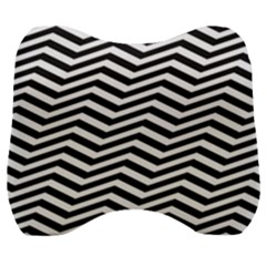 Zigzag Chevron Velour Head Support Cushion by Mariart