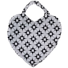 Star Background Giant Heart Shaped Tote by Mariart